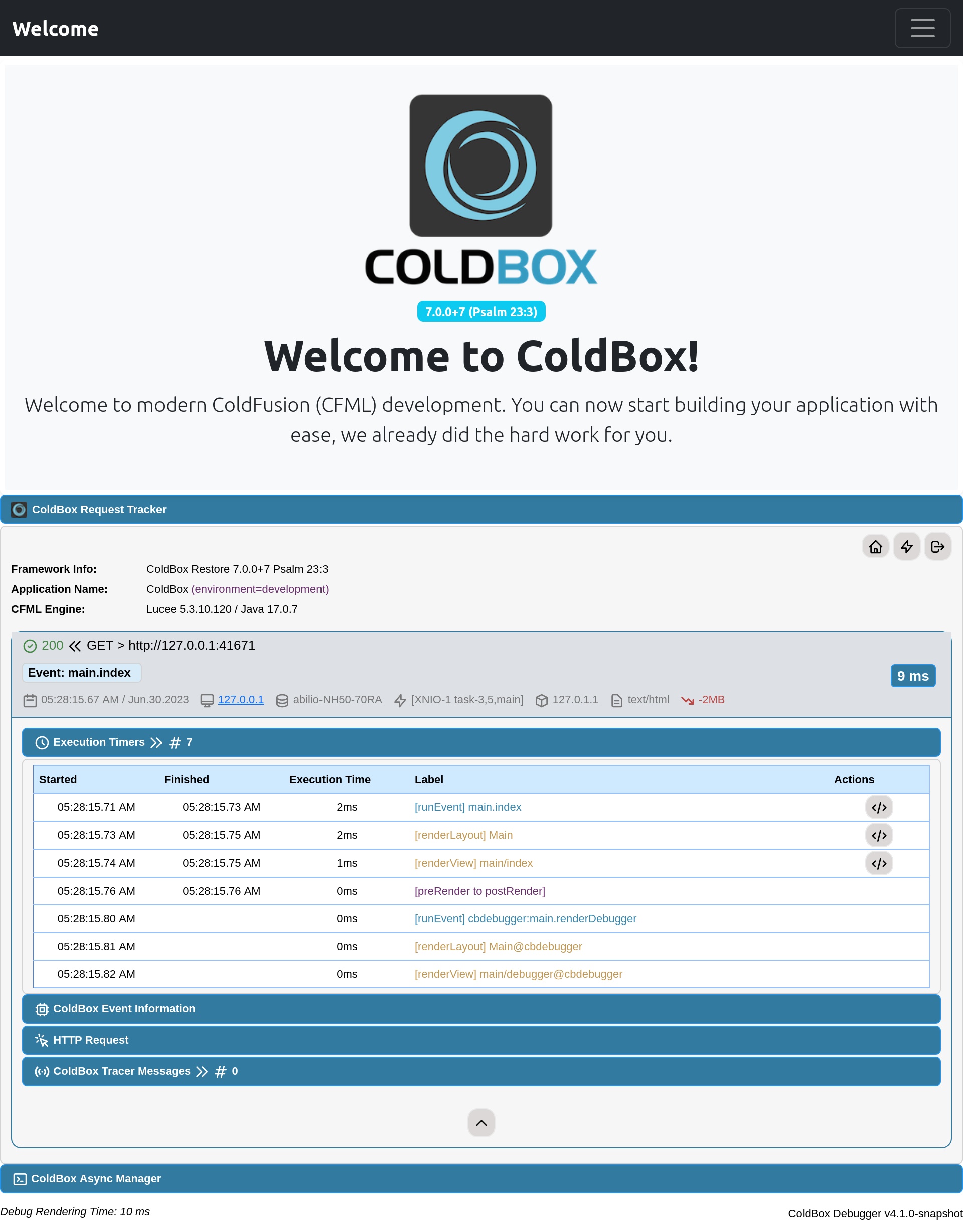 Debugging & Logging with ColdBox
