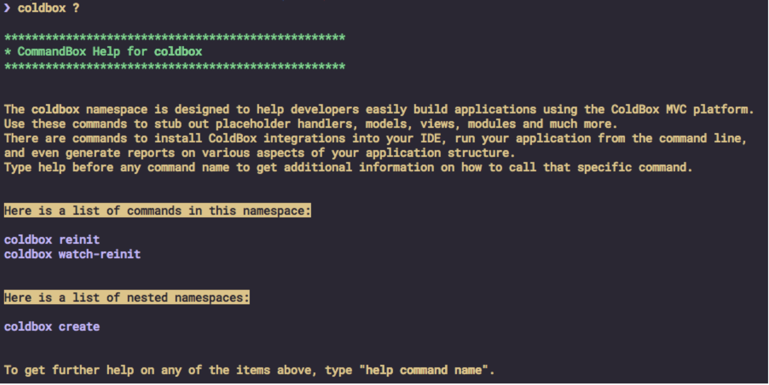 ColdBox Free Tip 3: CommandBox ColdBox Commands