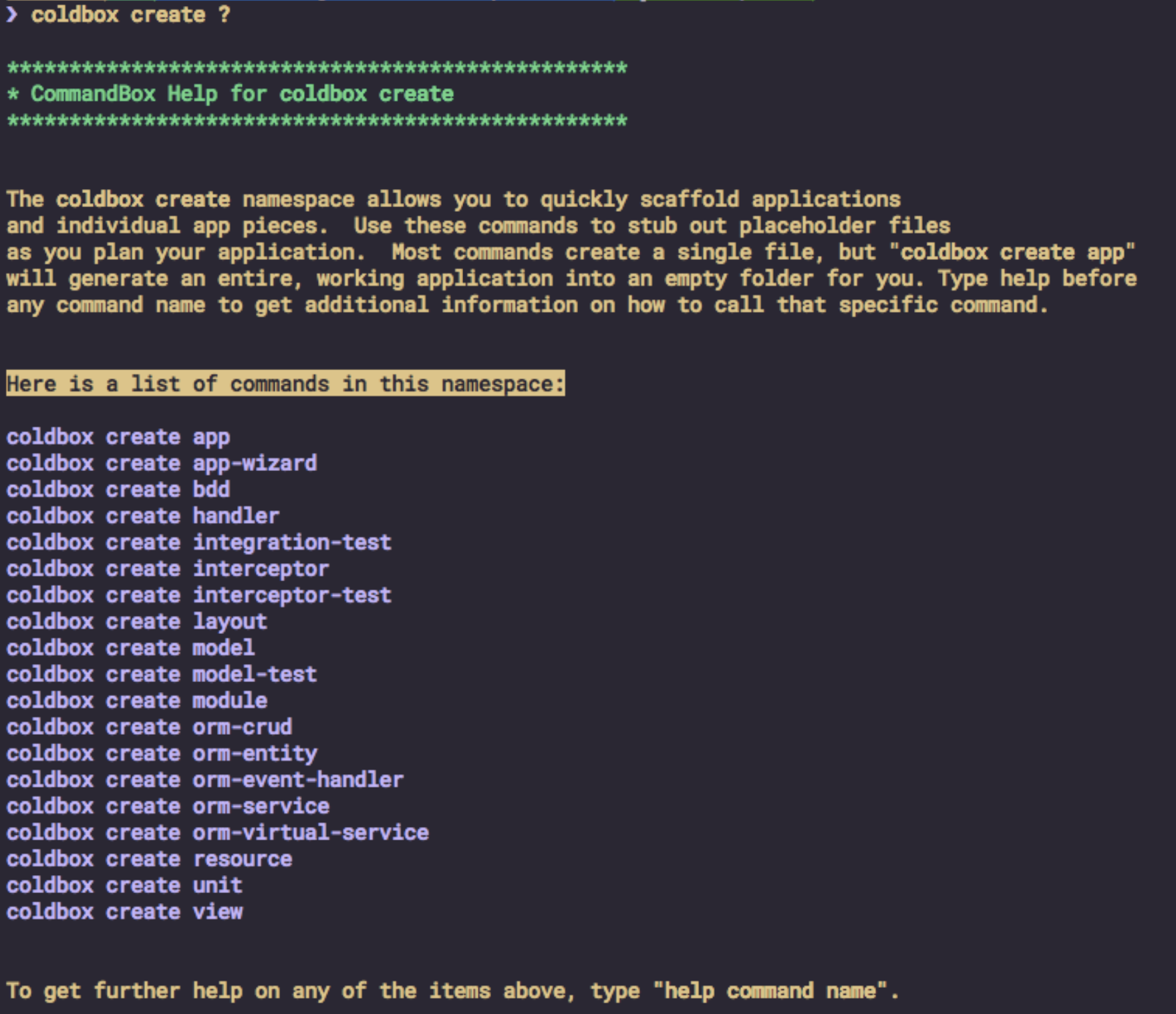 ColdBox Free Tip 3: CommandBox ColdBox Commands