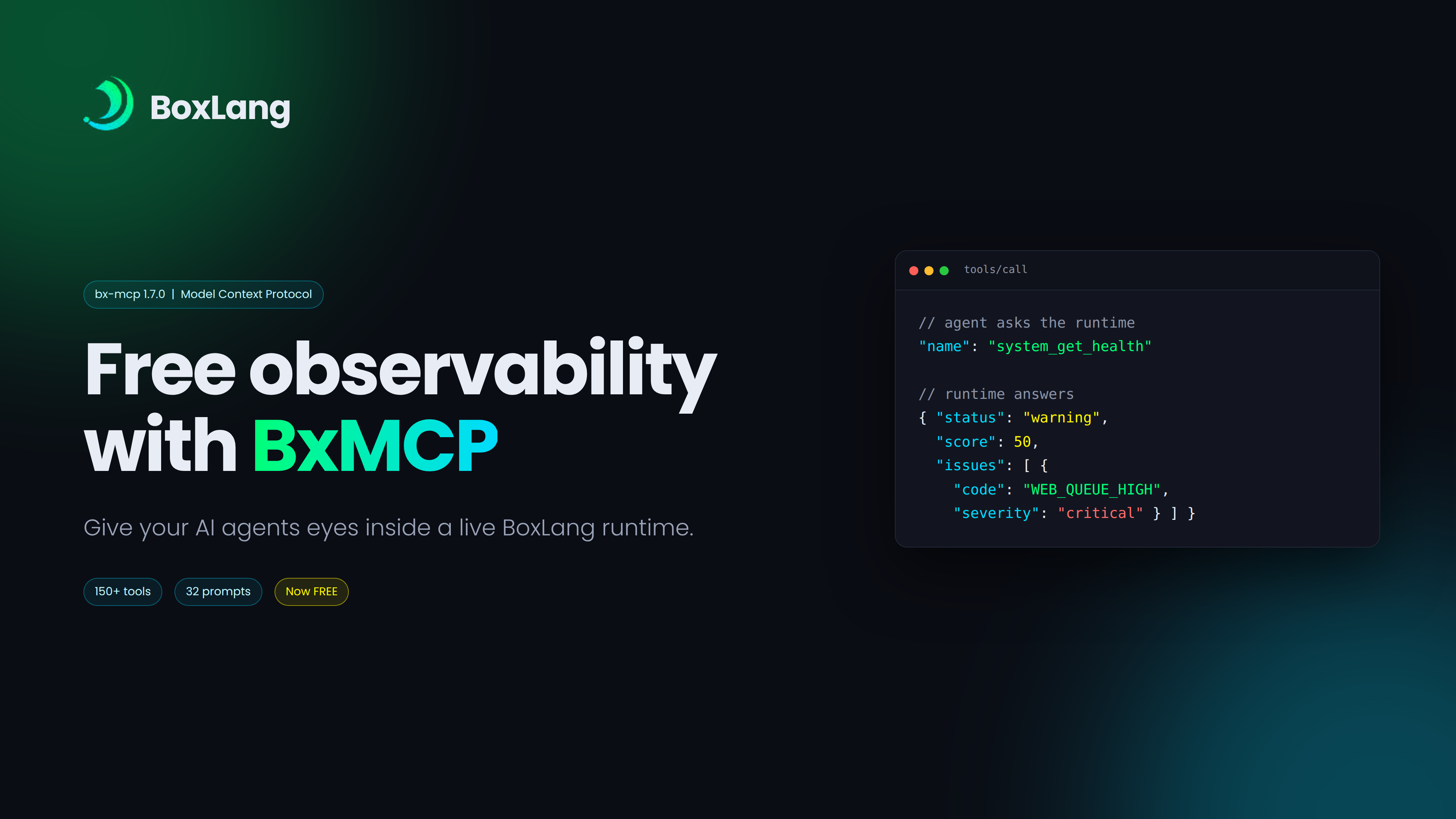 Free observability with BxMCP: give your AI agents eyes inside a live BoxLang runtime