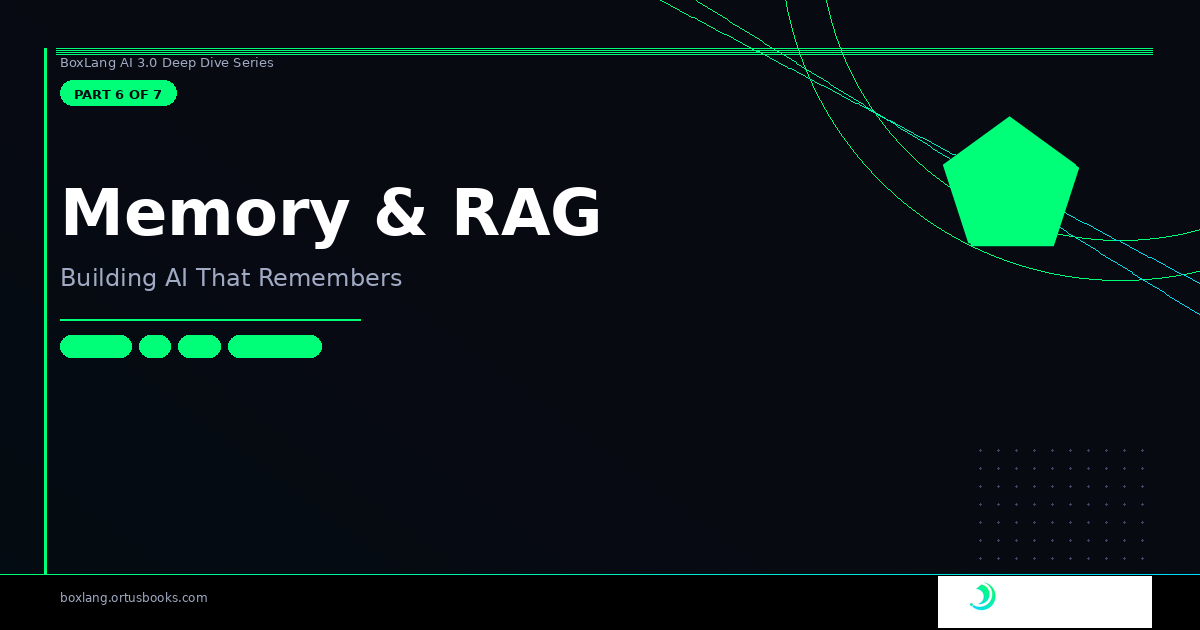 BoxLang AI Deep Dive — Part 6 of 7: Memory Systems & RAG — Building AI That Remembers 🧠