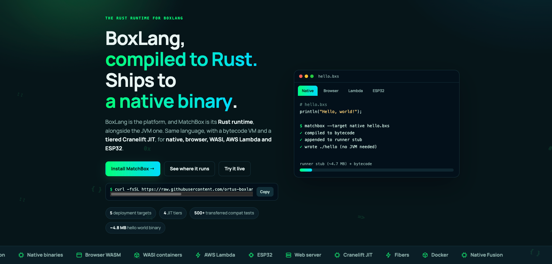 MatchBox 0.12: One Language, Every Runtime, Now with a Live Playground and a Course
